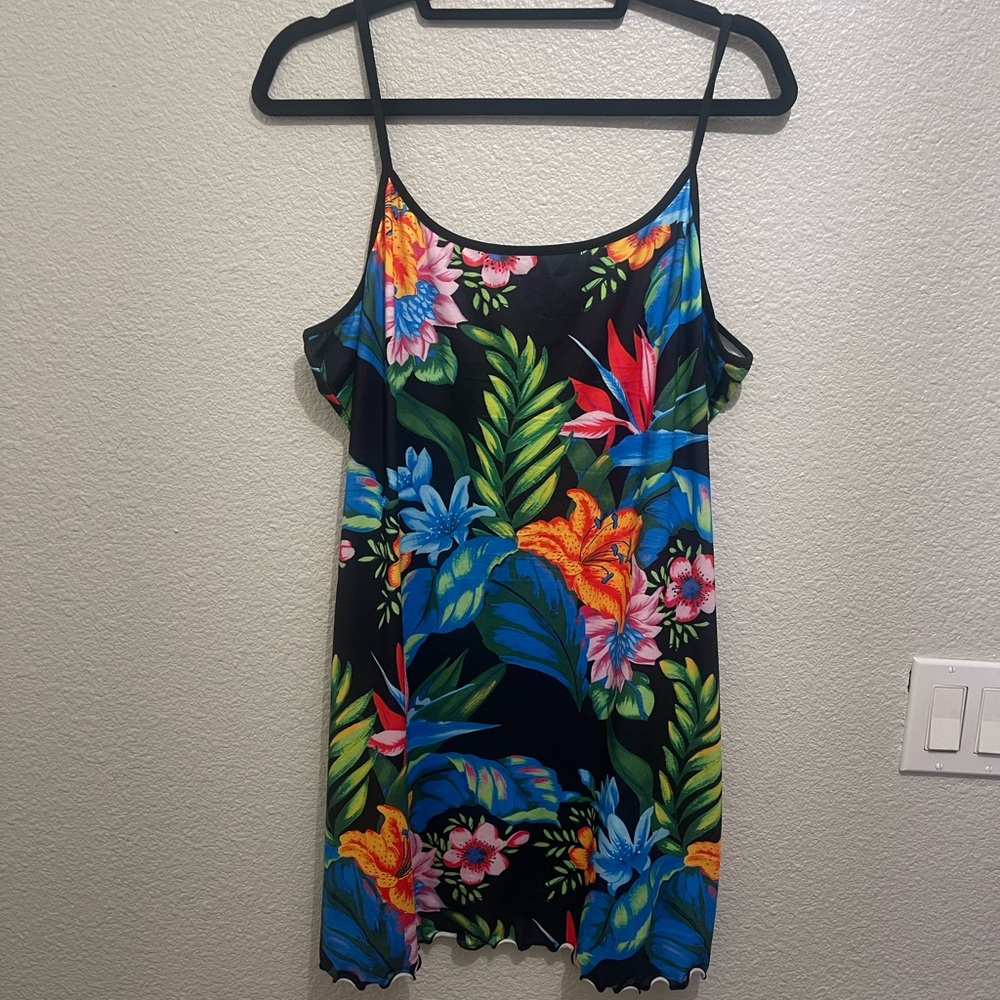 Vibrant Floral Print Dress